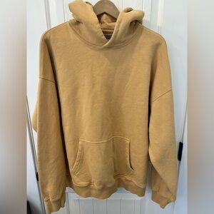 Abercrombie & Fitch A&F SoftAF Men's Large Hoodie Mustard Yellow/Tan NWOT